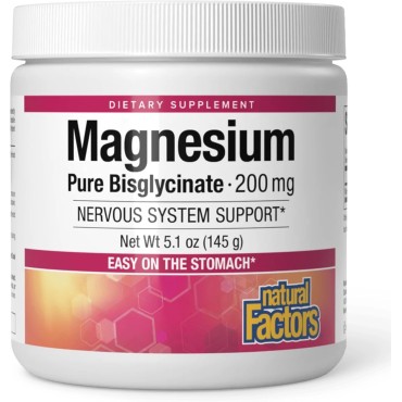 Natural Factors Magnesium Bisglycinate Powder 145 G