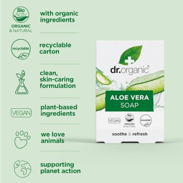 Dr Organic Aloe Vera Soap 100G