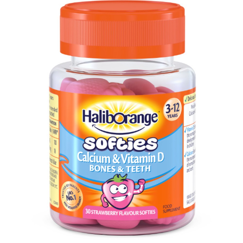 Haliborange Calcium And Vitamin D Strawberry Softies 30's