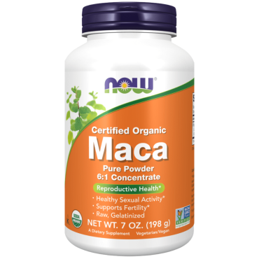 NOW Maca Pure Powder 6:1 Concentrate Organic 198Gm