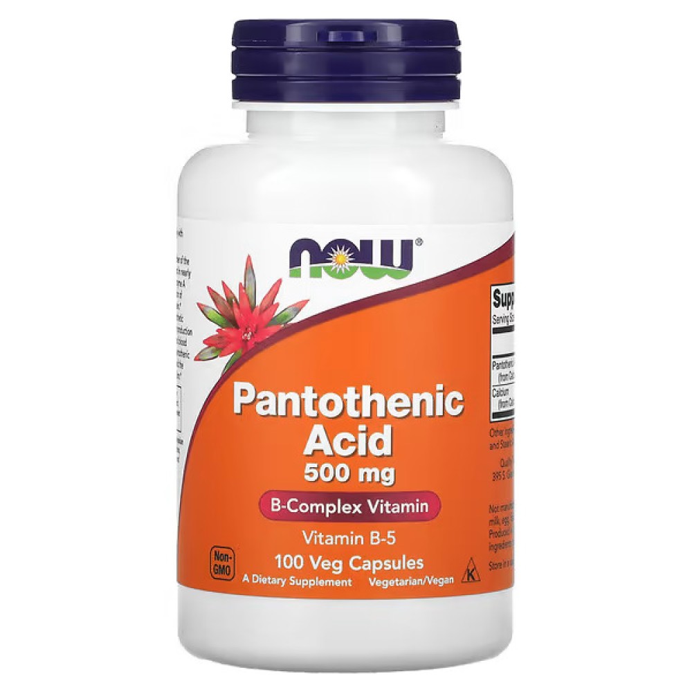 NOW Pantothenic Acid 500Mg 100 Caps