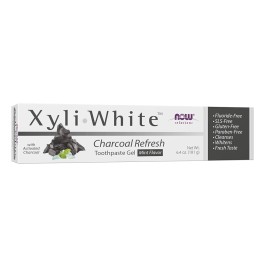 NOW Xyliwhite Charcoal Refresh Mint Toothpaste Gel 181Gm Fluoride & SLS Free