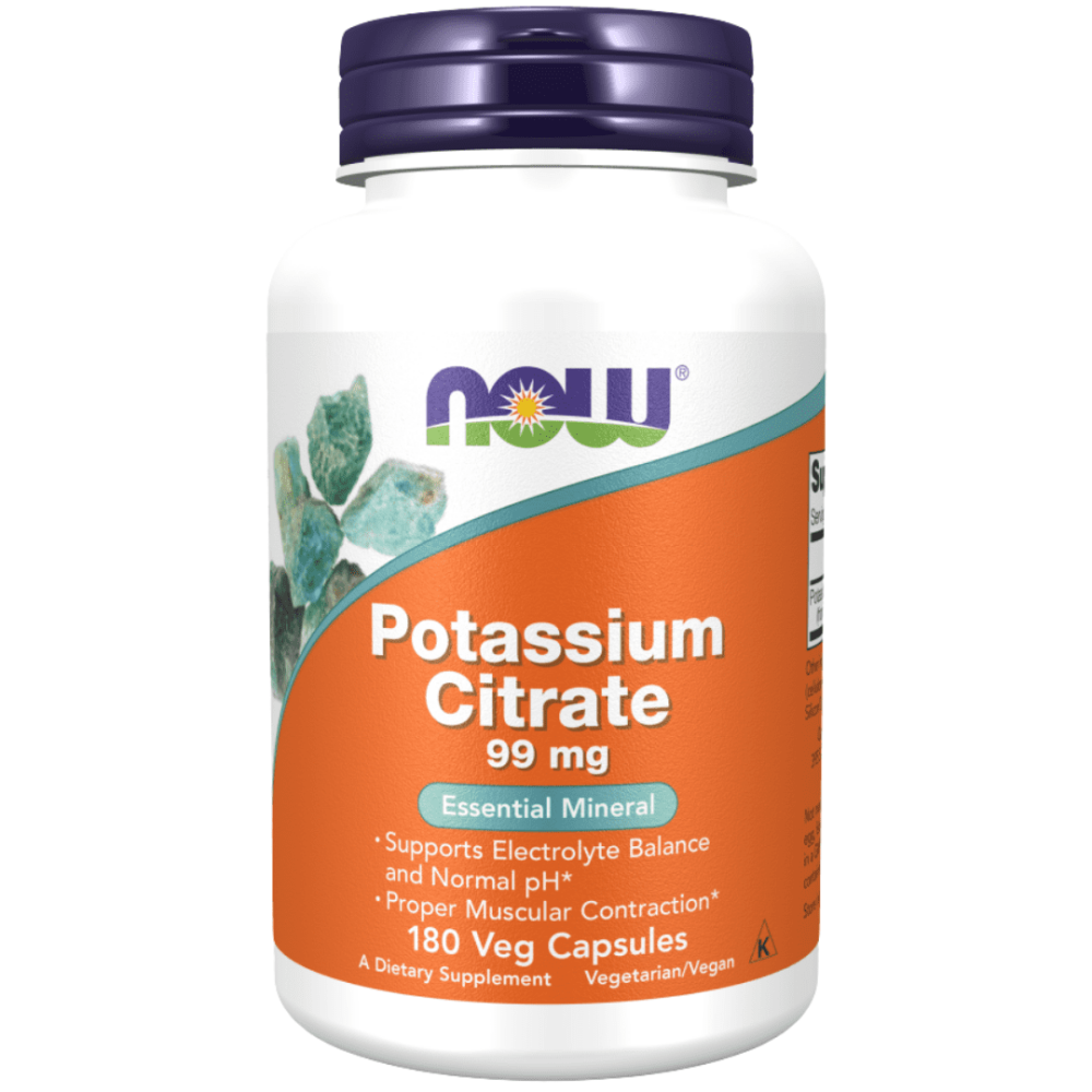 NOW Potassium Citrate 99Mg Vcaps 180's