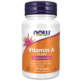 NOW Vitamin A 10000iu Tabs 100's