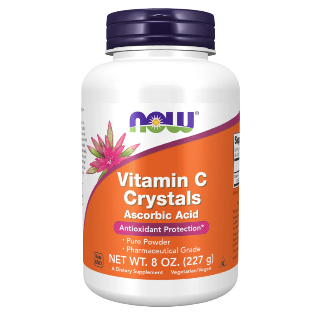 NOW Vitamin C Crystals - Ascorbic Acid 227Gm