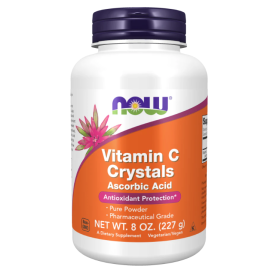 NOW Vitamin C Crystals - Ascorbic Acid 227Gm
