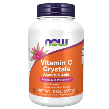 NOW Vitamin C Crystals - Ascorbic Acid 227Gm