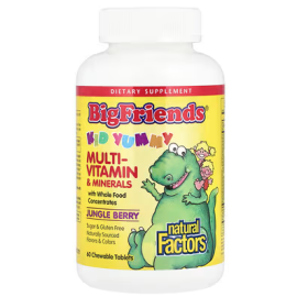 Natural Factors Big Friends Multi-Vitamin & Minerals  Chewable Tablets 60's