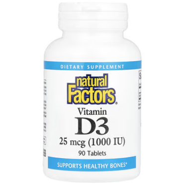 Natural Factors Vitamin D3 1000 I.U Capsules 90's