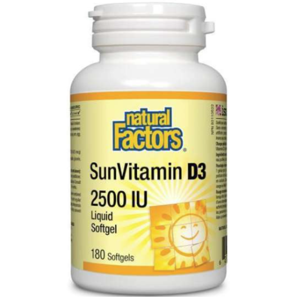 Natural Factors Vitamin D3 2500IU Softgel 180's