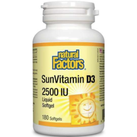 Natural Factors Vitamin D3 2500IU Softgel 180's