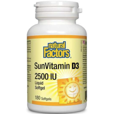 Natural Factors Vitamin D3 2500IU Softgel 180's