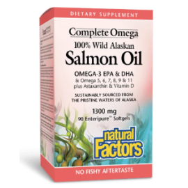Natural Factors Wild Alaskan Salmon Oil 1300 mg 90's