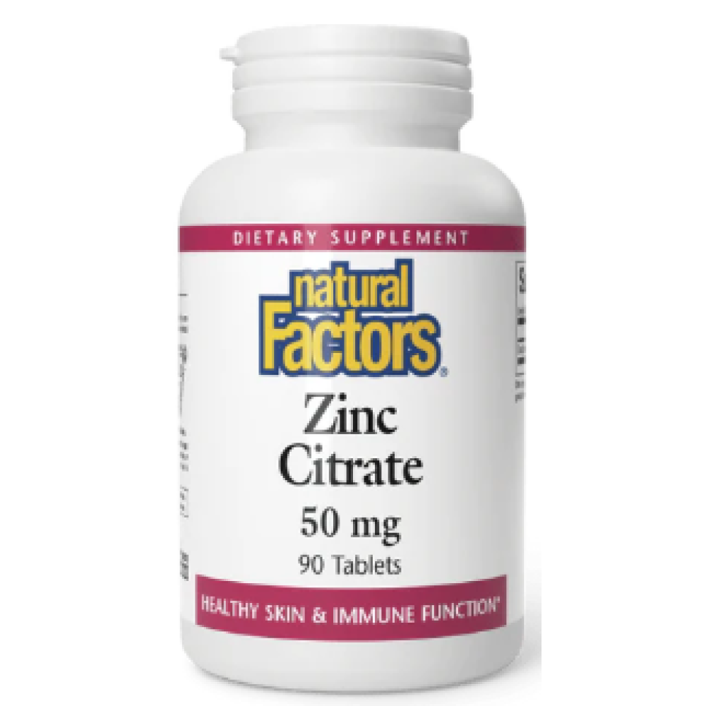 Natural Factors Zinc Citrate 50mg Tabs 90's
