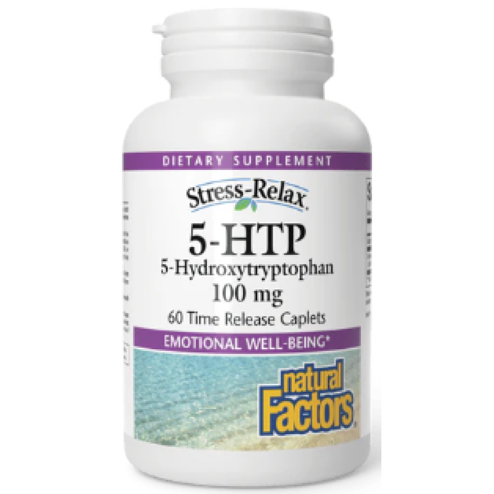 Natural Factors 5-HTP 100 mg Time Release Caplets 60's