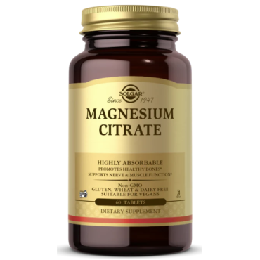Solgar Magnesium Citrate Tabs 60's