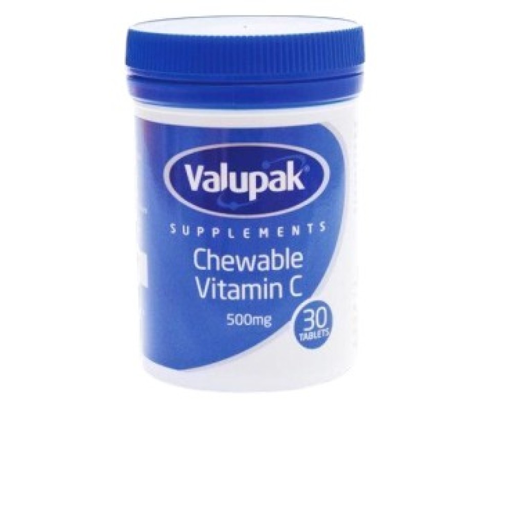 Valupak Vitamin C 500MG Chewable Tablets 30's