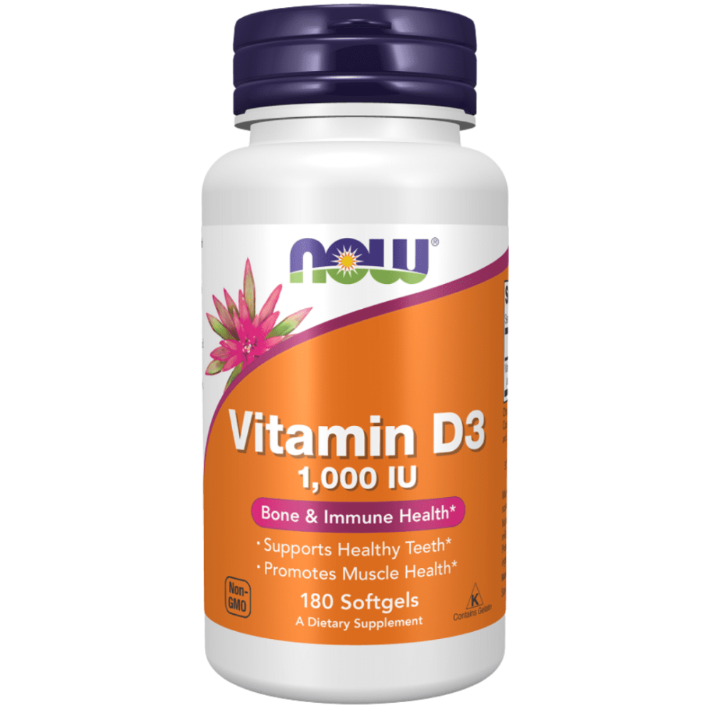 NOW Vitamin D3 1000IU 180 softgels