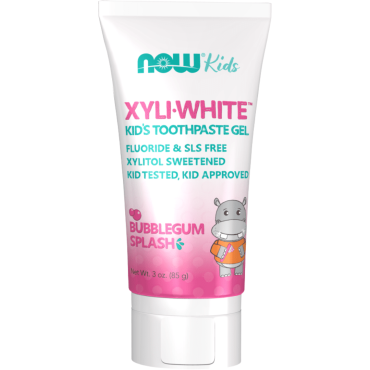 NOW XyliWhite™ Bubblegum Splash Toothpaste Gel for Kids 85g Fluoride And SLS Free