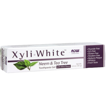 NOW Toothpastes Xyliwhite Neem & Tea Tree With Mint Toothpaste Gel 181Gm Fluoride & SLS Free