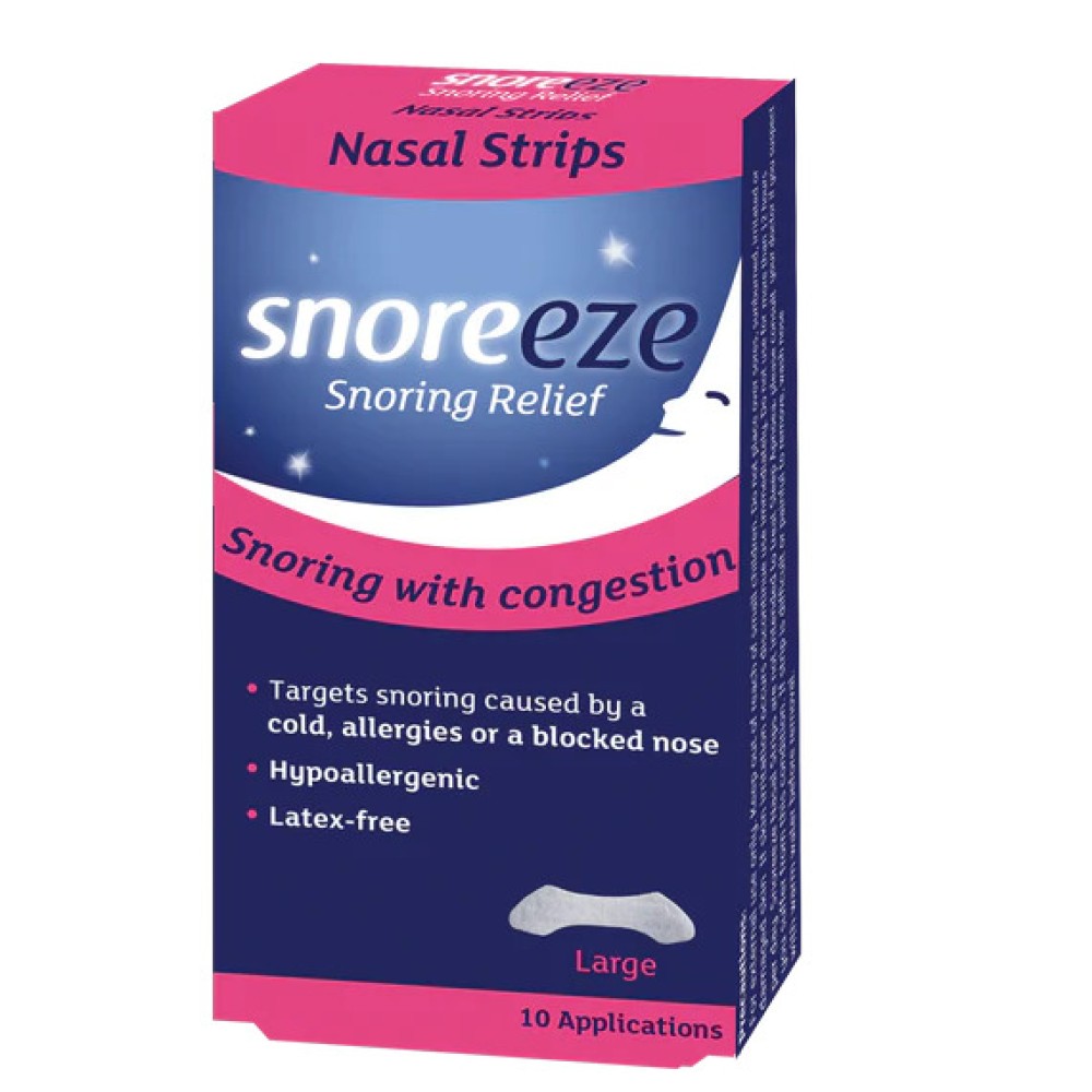 Snoreeze Snoring Relief Nasal Strips - Large 10 Applications