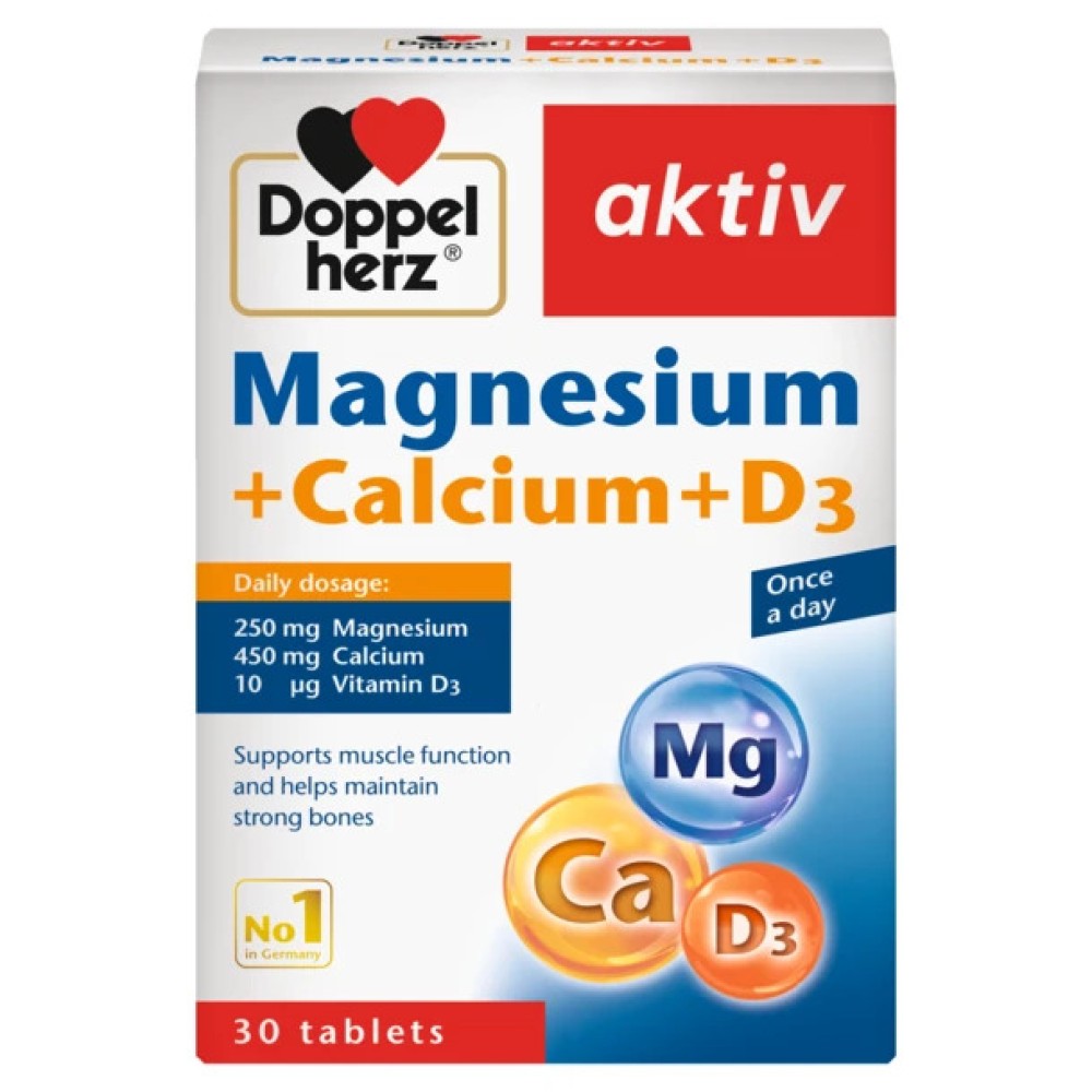 Doppelherz Aktiv Magnesium + Caicium + D3 30's
