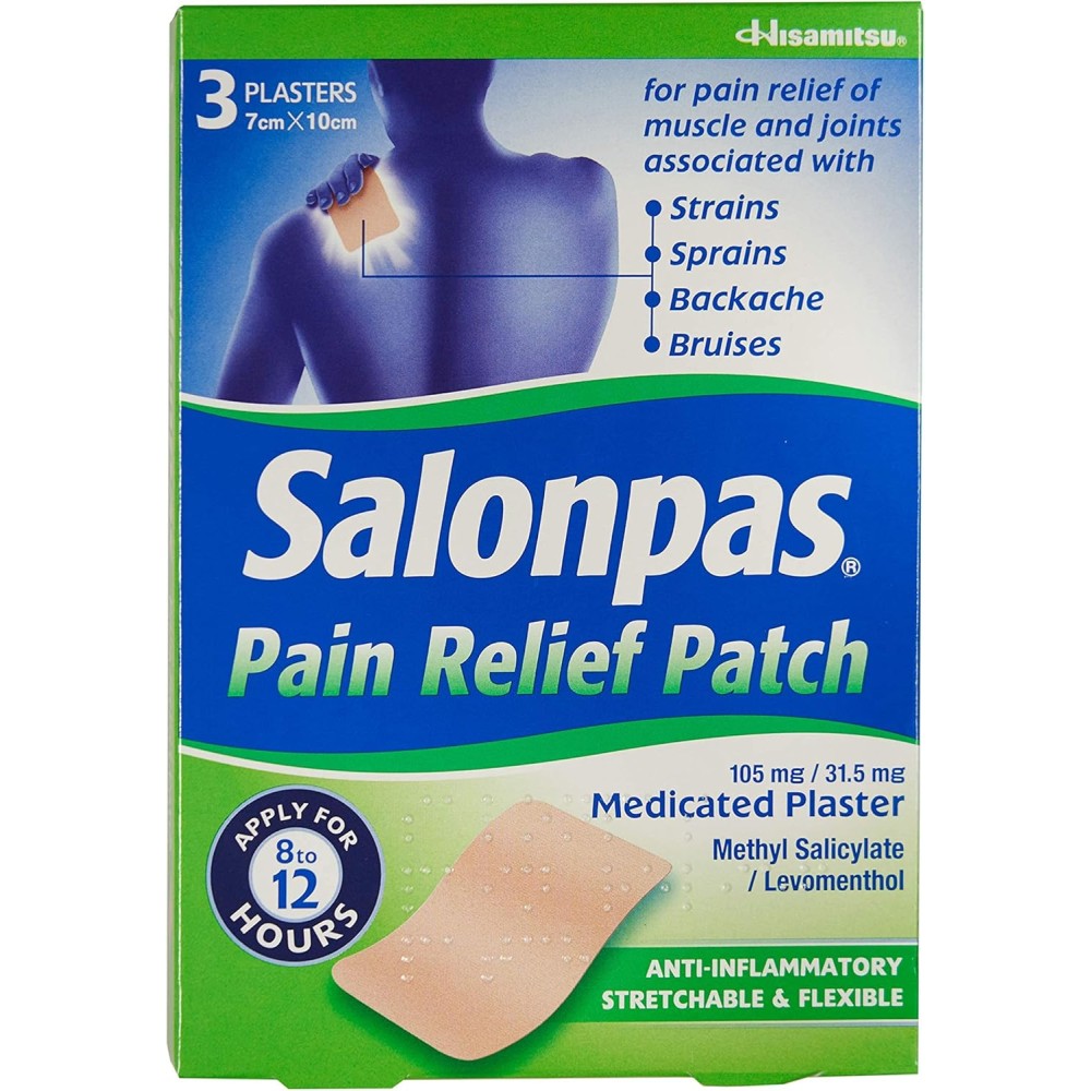 Salonpas Pain Relif Patch 7cm* 10cm 3's