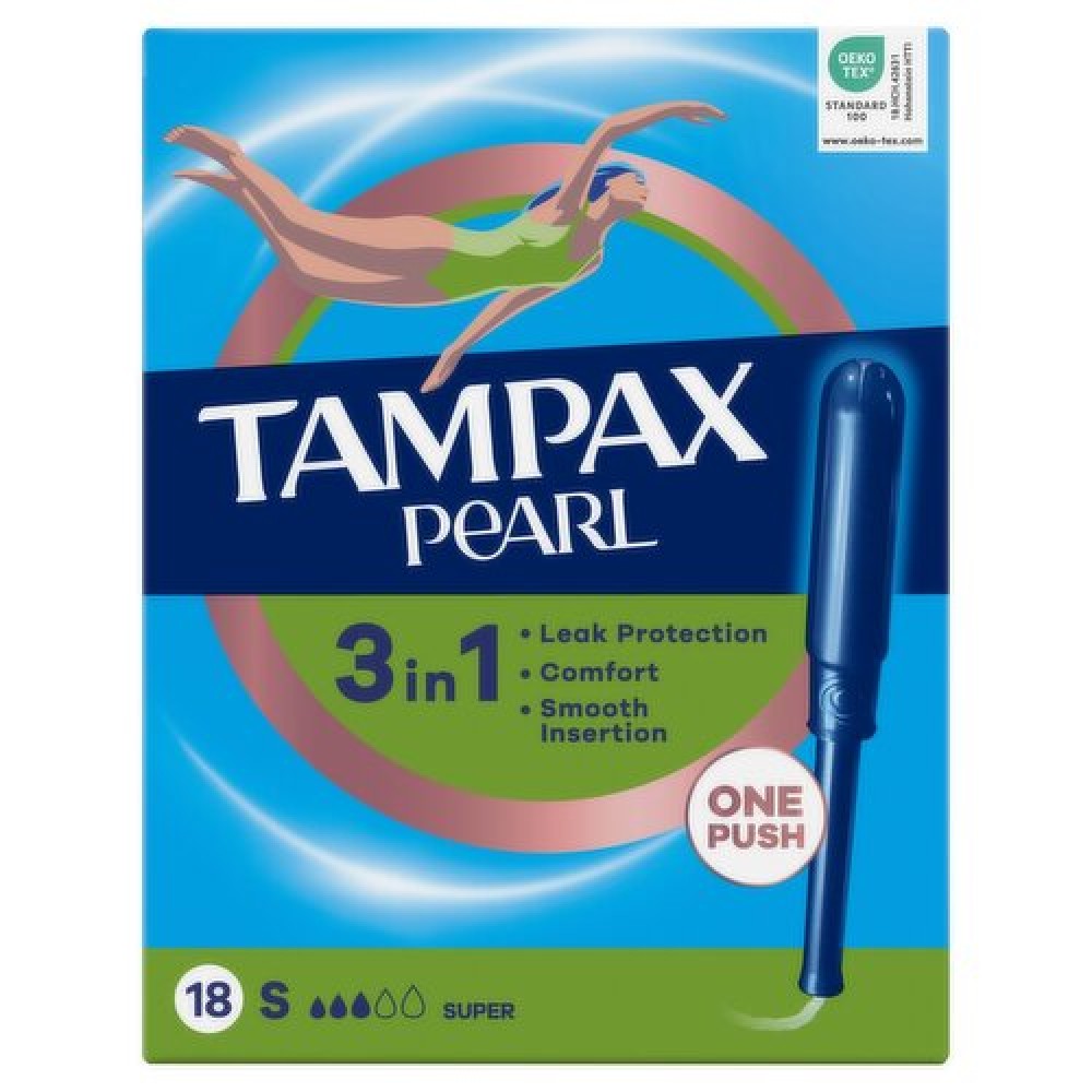 Tampax Pearl Super With Applicator 18'S