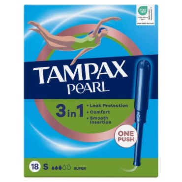 Tampax Pearl Super With Applicator 18'S