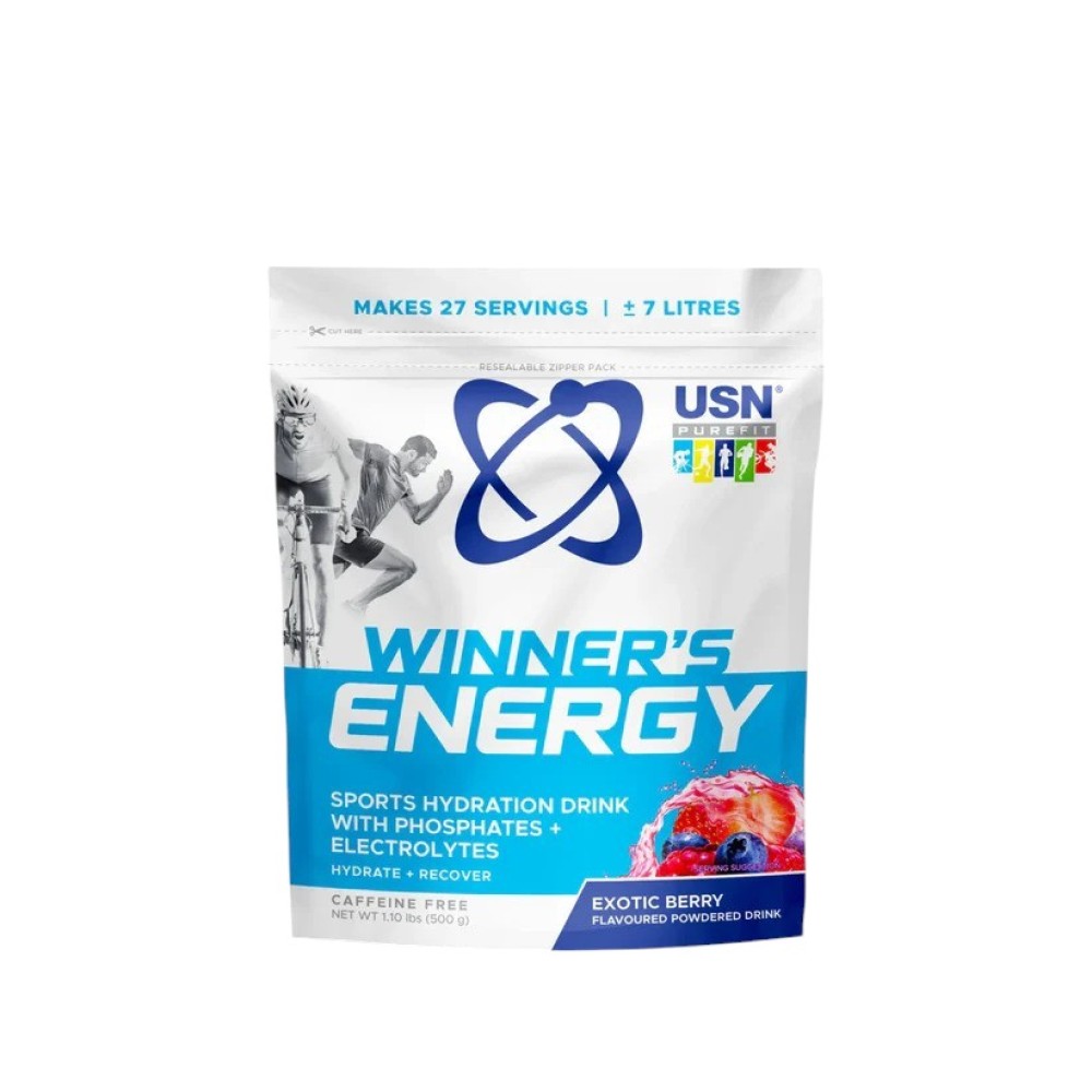 USN Winners Energy Sports Hydration Drink Exotic Berry 500g