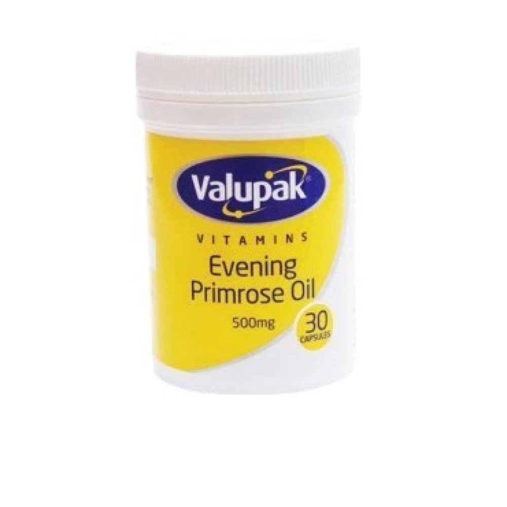 Valupak Evening Primose Oil 500mg 30's