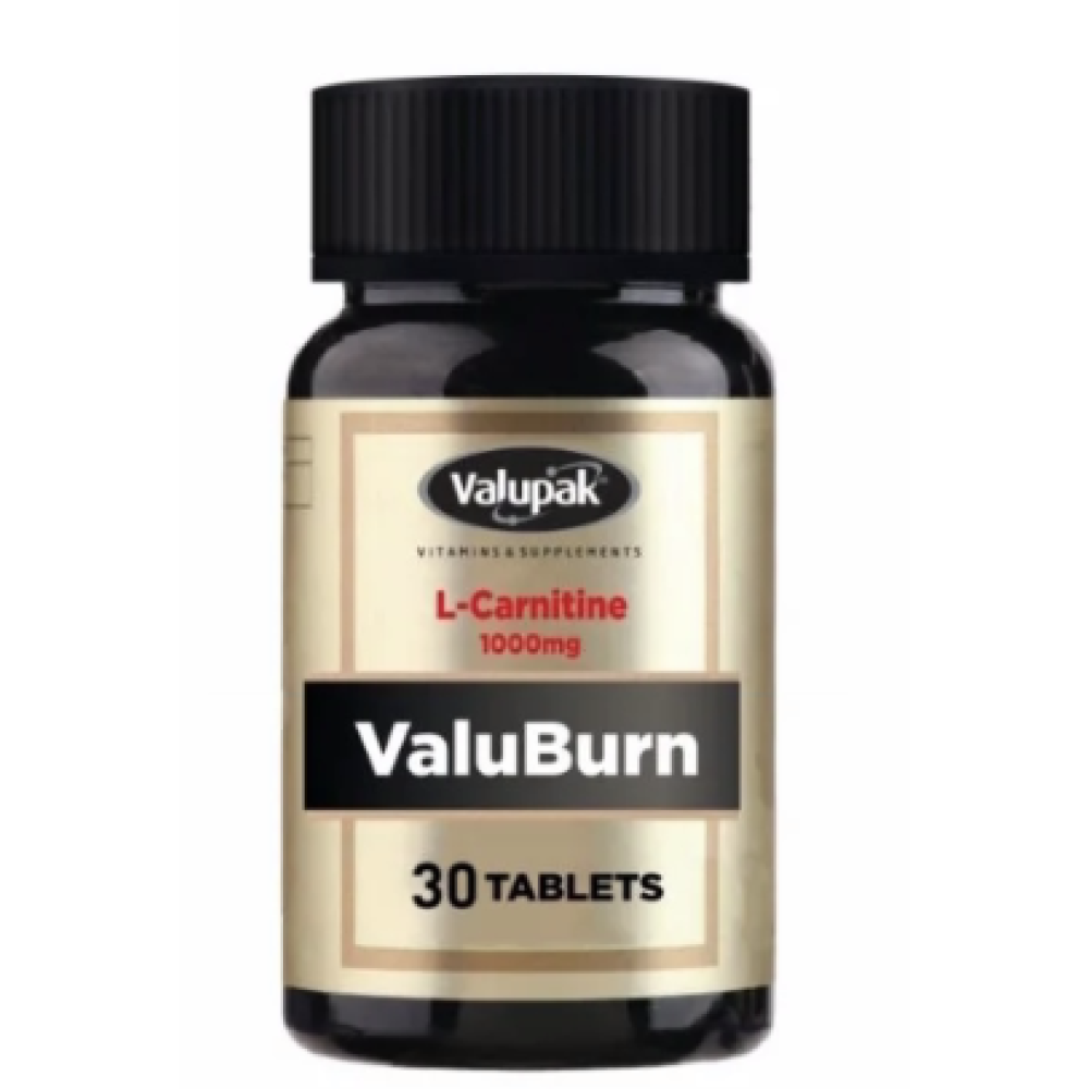 Valupak ValuBurn L-Carnitine 1000mg Tablets 30s 