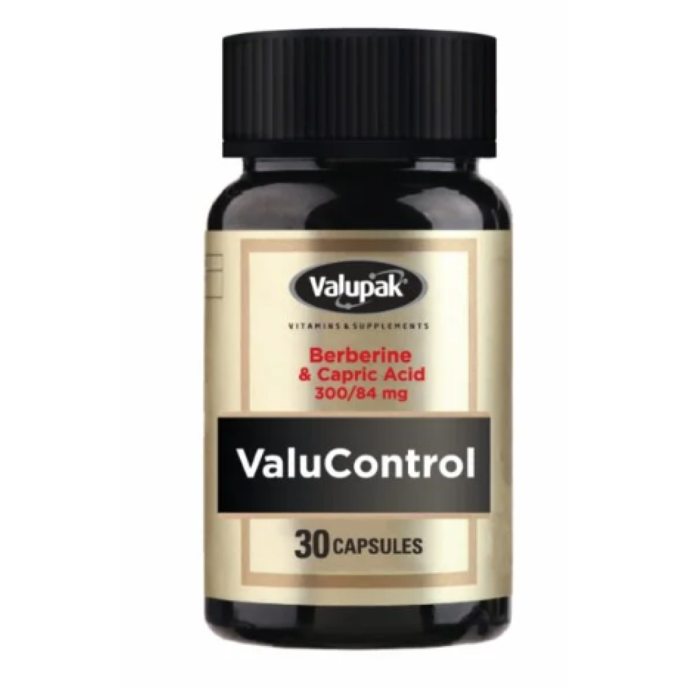 Valupak Valucontrol (Berberine & Capric Acid) 300/84Mg Capsules 30’s