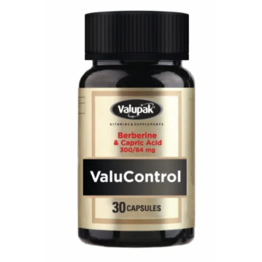 Valupak Valucontrol (Berberine & Capric Acid) 300/84Mg Capsules 30’s