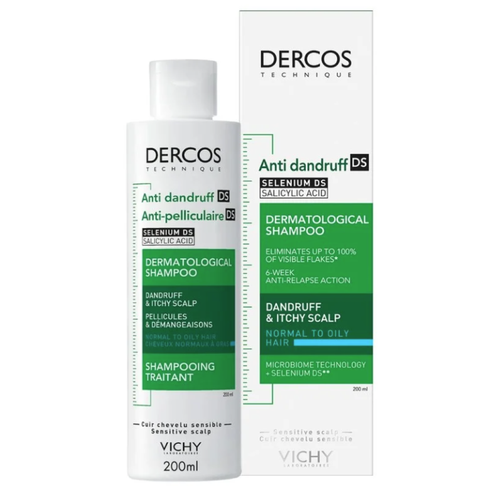 Vichy Dercos Anti-Dandruff Shampoo for Normal to Oily Hair 200ML