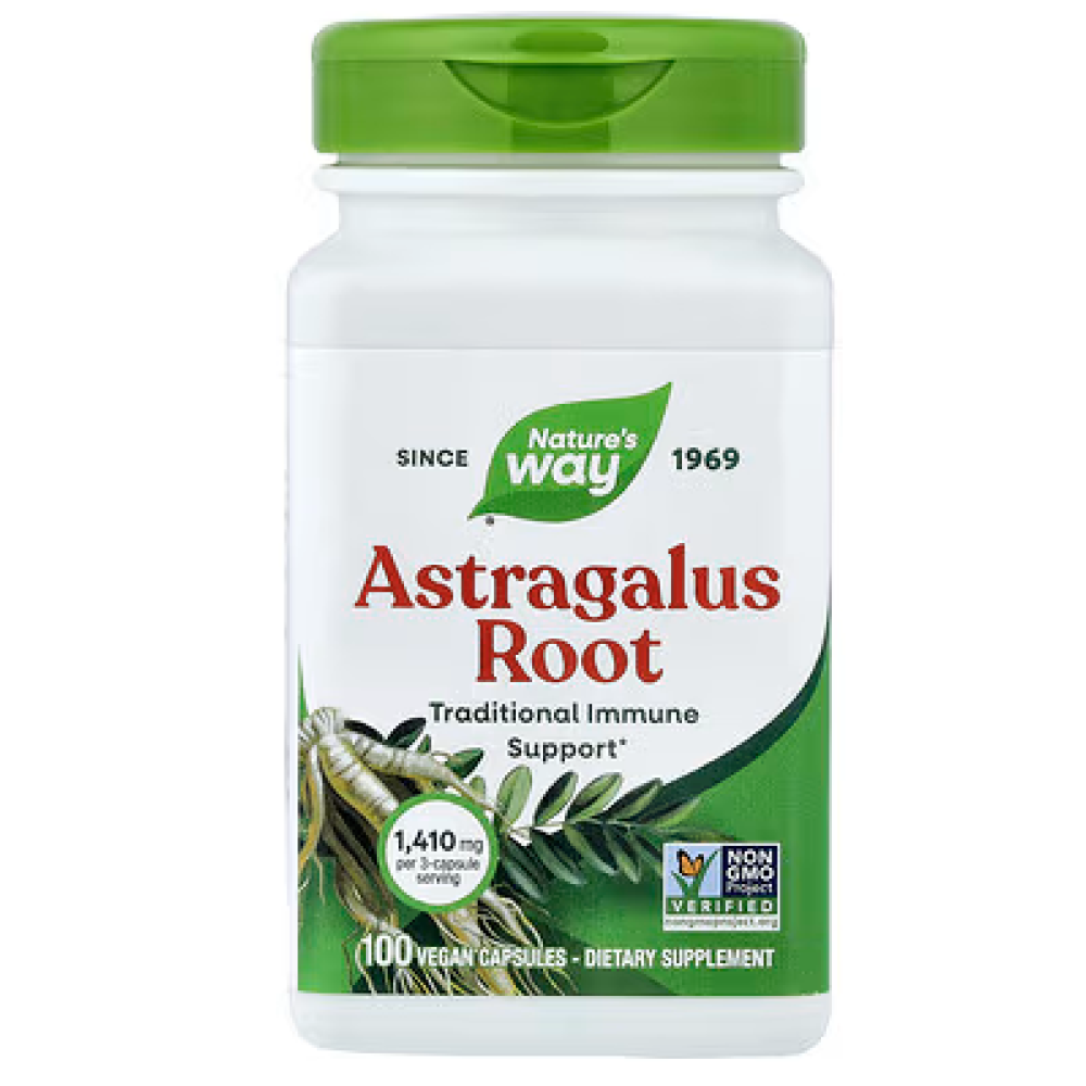 Natures Way Astragalus Root Vegan Capsules 100's
