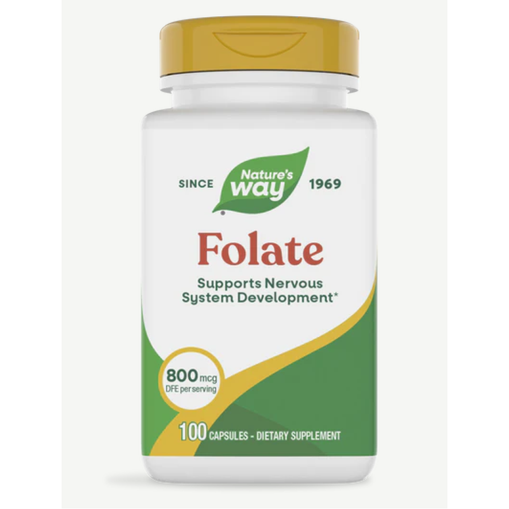 Natures Way Folate 800 mcg DFE Capsules 100's