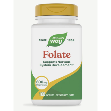 Natures Way Folate 800 mcg DFE Capsules 100's