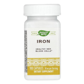 Natures Way Iron 18 mg Capsules 100's