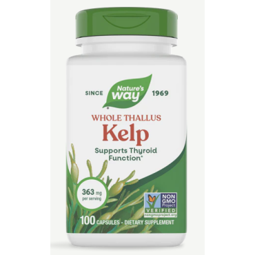 Natures Way Kelp Whole Thallus 600mg Capsules 100's