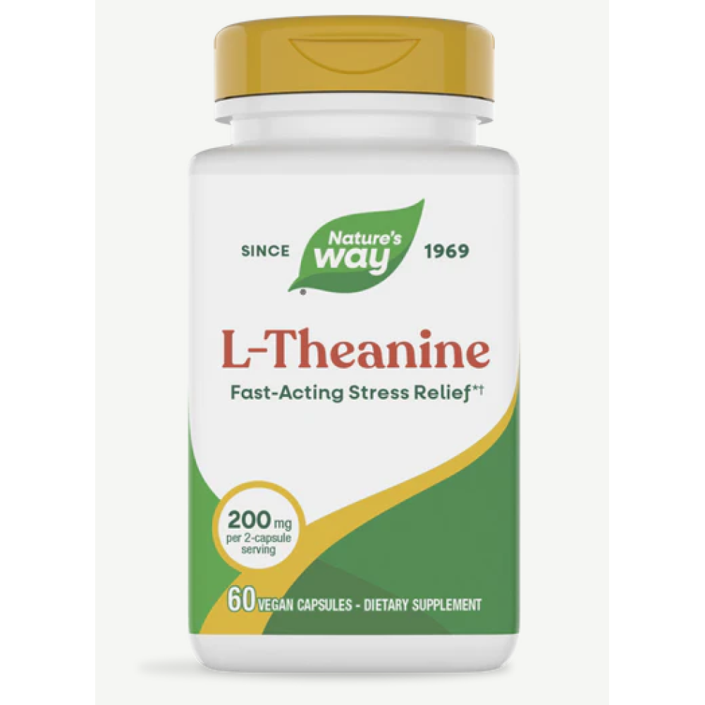 Natures Way L-Theanine 200mg  Capsules 60's
