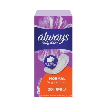 Always Daily liners Normal Scented 20's