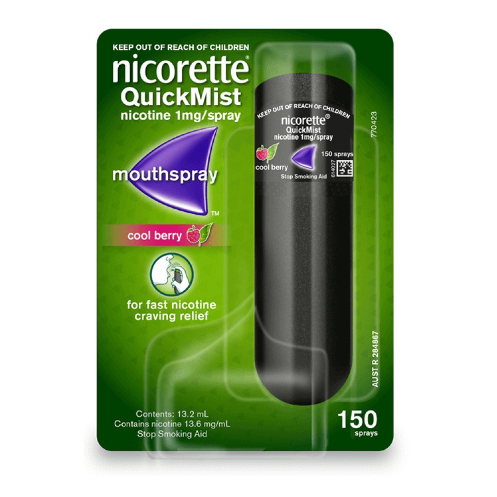 Nicorette 1mg/spray Quickmist Mouthspray 150 Sprays