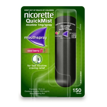 Nicorette 1mg/spray Quickmist Mouthspray 150 Sprays