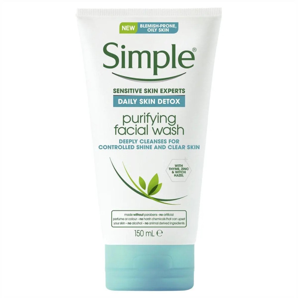 Simple Daily Skin Detox Purifying Face Wash 150ml