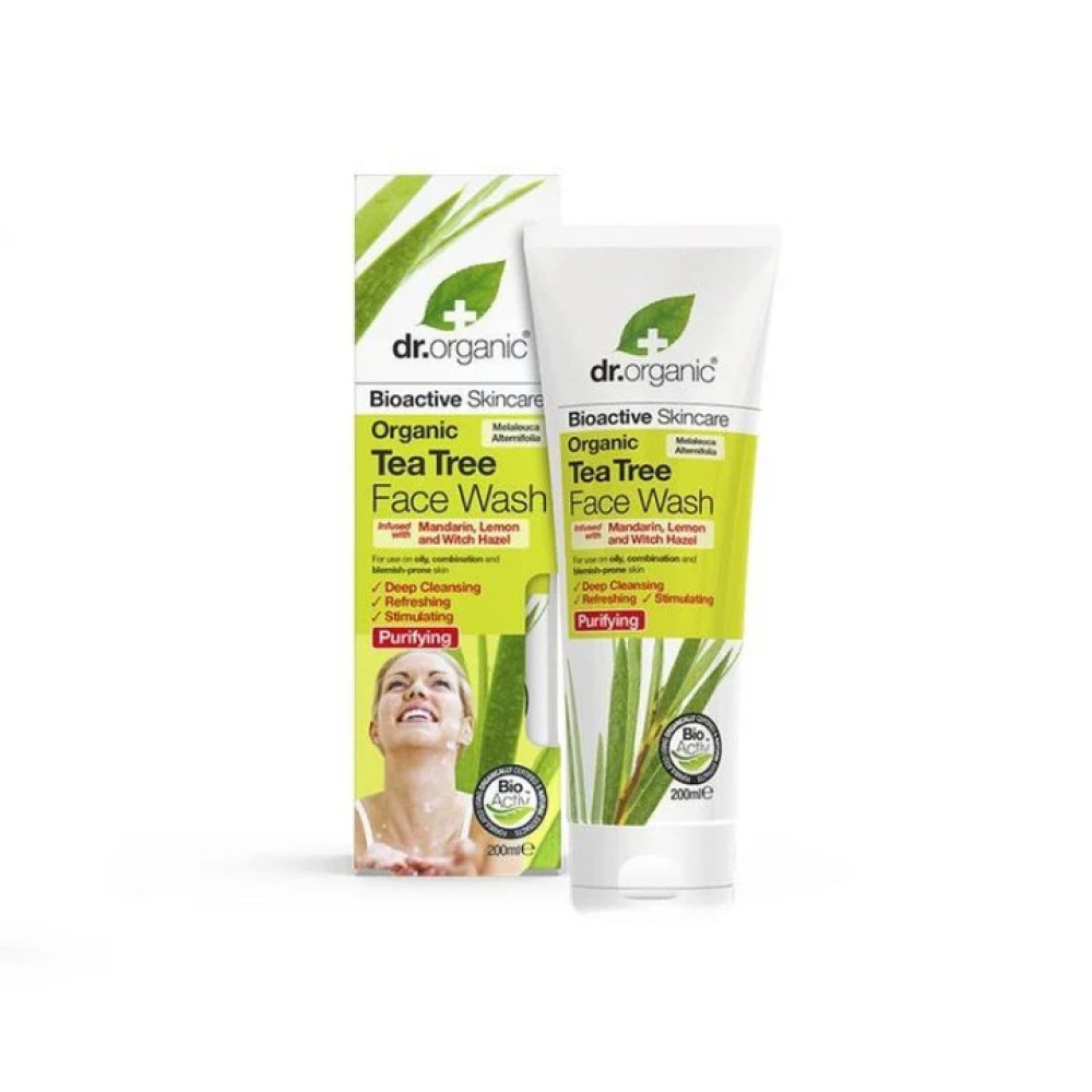 Dr Organic Tea Tree Face Wash 200ml                             