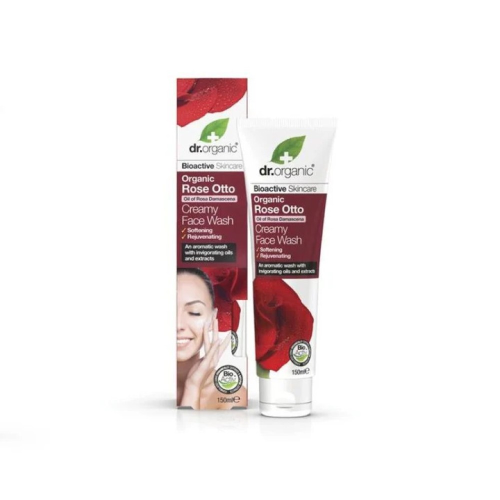 Dr Organic Rose Otto Creamy Face Wash 150ml                               