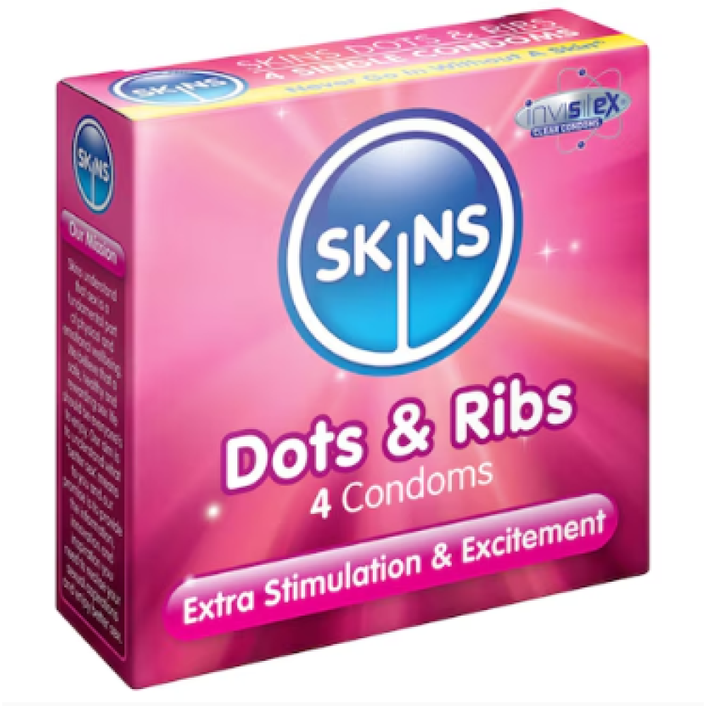 Skins Dot & Rib Condoms 4's