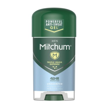 Mitchum Men Triple Odor Defense 48HR Protection Unscented Antiperspirant & Deodorant Gel 63g