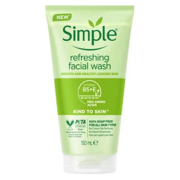 Simple Kind To Skin Refreshing Facial Wash Gel 150ml